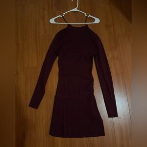 Knit burgundy dress